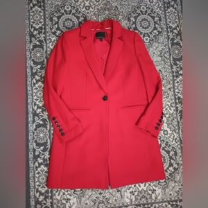 Banana Republic Mario Bellucci Womens Peacoat 8 Cherry Red Italy Twee City